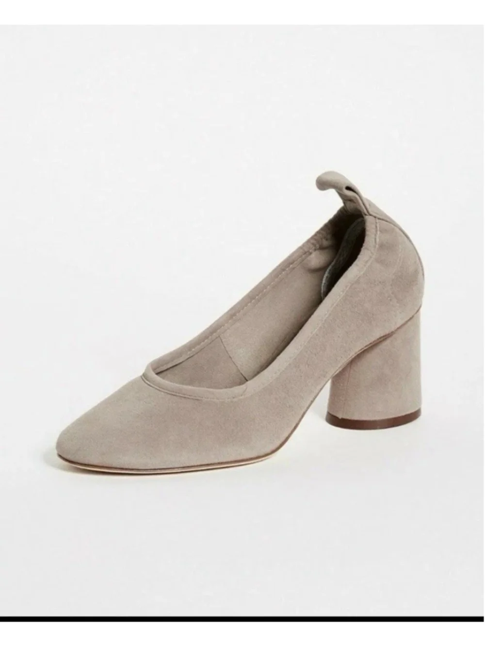 Tory Burch Shoes Womens Therese Slip On Pumps Suede Block Heels Casual 7